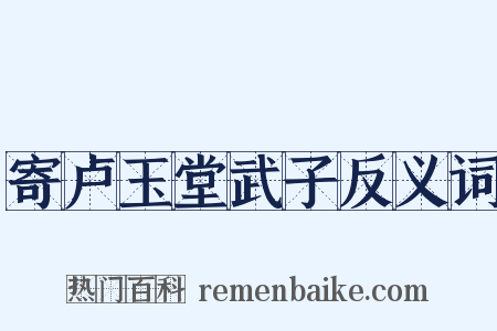 寄卢玉堂武子反义词是什么意思的图片